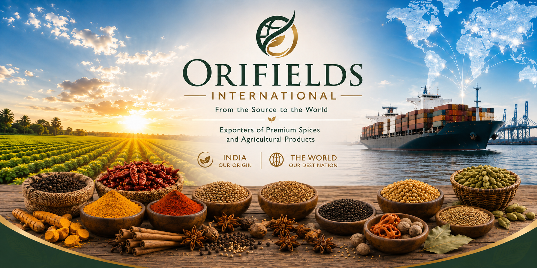 Premium Indian Spices & Agricultural Products Exporter